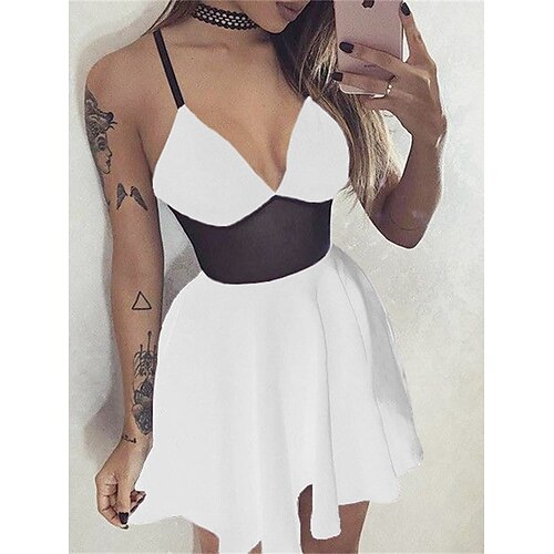 Dame Festkjole Hvit kjole Sexy kjole Mini kjole Svart Hvit Vin Ermeløs Fargeblokk Rynket Sommer Vår Høst Spagettistropper Mote Feriereise Sommerkjole 2023 S M L XL 2XL 3XL
Dame Festkjole Hvit kjole Sexy kjole Mini kjole Svart Hvit Vin Ermeløs Fargeblokk Rynket Sommer Vår Høst Spagettistropper Mote Feriereise Sommerkjole 2023 S M L XL 2XL 3XL