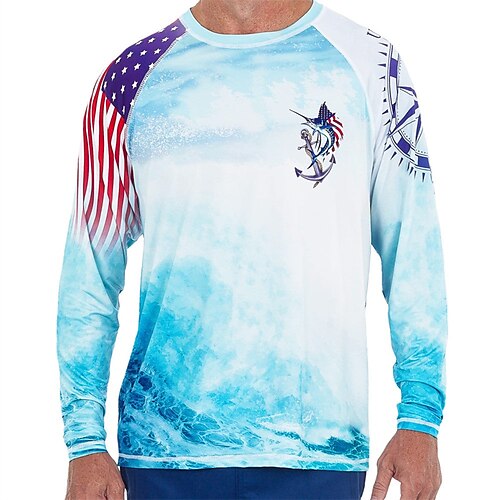 Homens Camisa de pesca Exterior Manga Longa Proteção UV Respirável Leve Redutor de Suor Secagem Rápida Blusas Verão Primavera Ao ar livre Pesca Branco céu azul
Homens Camisa de pesca Exterior Manga Longa Proteção UV Respirável Leve Redutor de Suor Secagem Rápida Blusas Verão Primavera Ao ar livre Pesca Branco céu azul