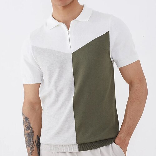 Per uomo POLO Camicia da golf Golf Informale Sport Con cerniera Chiusura lampo quarto Maniche corte Moderno Cerniera frontale Color Block Cerniera Lavorato a maglia Estate Primavera Bianco POLO
Per uomo POLO Camicia da golf Golf Informale Sport Con cerniera Chiusura lampo quarto Maniche corte Moderno Cerniera frontale Color Block Cerniera Lavorato a maglia Estate Primavera Bianco POLO