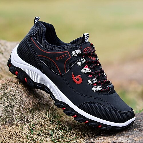 

Men's Hiking Shoes Sneakers Walking Shoes Shock Absorption Breathable Lightweight Sweat wicking Camping / Hiking Climbing Outdoor Summer Spring Black Green khaki