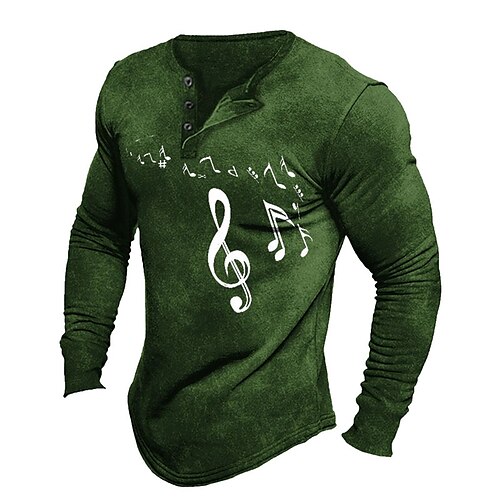 Herre Henly-skjorte Grafiske T-skjorter 100% bomullssyre-vaskeskjorte Grafiske trykk Musikk Hobby Henley Trykt mønster Avslappet Dagligdagstøy Langermet Trykt mønster Klær 100 % bomull Designer Bekvem
Herre Henly-skjorte Grafiske T-skjorter 100% bomullssyre-vaskeskjorte Grafiske trykk Musikk Hobby Henley Trykt mønster Avslappet Dagligdagstøy Langermet Trykt mønster Klær 100 % bomull Designer Bekvem