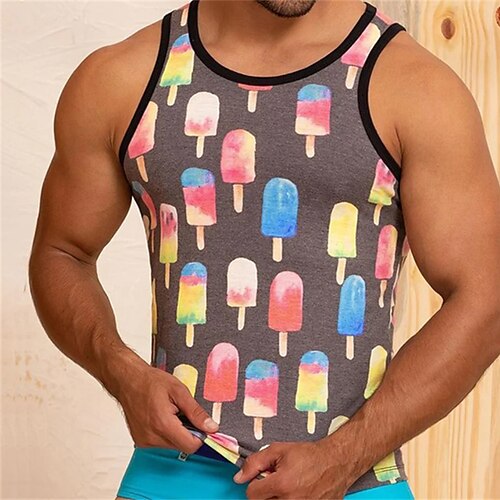 Herre Vest Top Ærmeløs T-shirt til mænd Grafisk Tegneserie Rund hals Tøj 3D-udskrivning Daglig Sport Uden ærmer Trykt mønster Mode Designer Muskel
Herre Vest Top Ærmeløs T-shirt til mænd Grafisk Tegneserie Rund hals Tøj 3D-udskrivning Daglig Sport Uden ærmer Trykt mønster Mode Designer Muskel