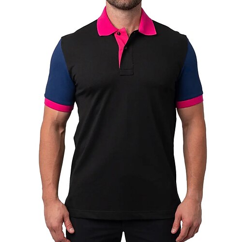 Per uomo POLO Camicia da golf Golf Strada Informale Bavero Manica corta Di tendenza Essenziale Color Block Pulsante Estate Standard Nero POLO
Per uomo POLO Camicia da golf Golf Strada Informale Bavero Manica corta Di tendenza Essenziale Color Block Pulsante Estate Standard Nero POLO