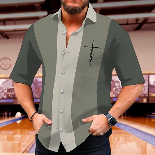 Herre Skjorte Bowlingskjorte Skjorte med knapper Sommerskjorte Grønn Mørkegrå Grå Kortermet Bokstaver Grafiske trykk Aftæpning Daglig Feriereise Trykt mønster Klær Mote 1950-tallet Fritid Bekvem
Herre Skjorte Bowlingskjorte Skjorte med knapper Sommerskjorte Grønn Mørkegrå Grå Kortermet Bokstaver Grafiske trykk Aftæpning Daglig Feriereise Trykt mønster Klær Mote 1950-tallet Fritid Bekvem