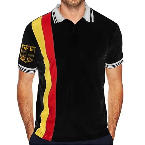 Herre POLO T-skjorte Golf skjorte Stripet Grafiske trykk Aftæpning Svart utendørs Gate Kort Erme Knapp ned Trykt mønster Klær Sport Mote Gatemote Designer
Herre POLO T-skjorte Golf skjorte Stripet Grafiske trykk Aftæpning Svart utendørs Gate Kort Erme Knapp ned Trykt mønster Klær Sport Mote Gatemote Designer
