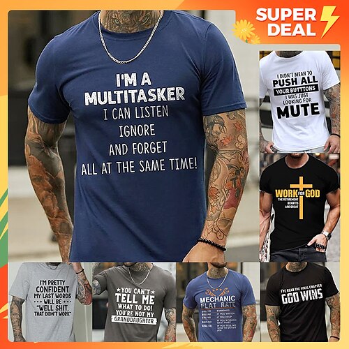 Herre Unisex T skjorte Kul skjorte Bokstaver Crew-hals Trykt mønster utendørs Gate Kortermet Trykt mønster Klær Sport Designer Fritid Original
Herre Unisex T skjorte Kul skjorte Bokstaver Crew-hals Trykt mønster utendørs Gate Kortermet Trykt mønster Klær Sport Designer Fritid Original