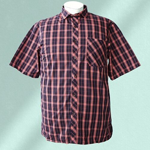 Herre Skjorte Button Up skjorte Ternet skjorte Ternet Aftæpning Lyserød Plusstørrelser udendørs Afslappet Kortærmet Tøj Moderne Stil Retro / vintage
Herre Skjorte Button Up skjorte Ternet skjorte Ternet Aftæpning Lyserød Plusstørrelser udendørs Afslappet Kortærmet Tøj Moderne Stil Retro / vintage