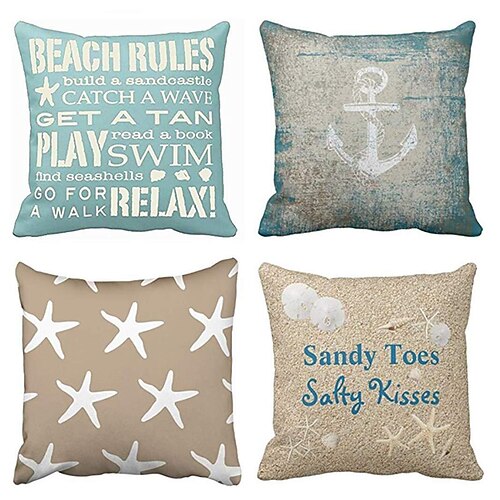 Plage étoile de mer double face taie d'oreiller 4 pc doux décoratif carré taie d'oreiller taie d'oreiller pour chambre salon canapé canapé chaise
Plage étoile de mer double face taie d'oreiller 4 pc doux décoratif carré taie d'oreiller taie d'oreiller pour chambre salon canapé canapé chaise