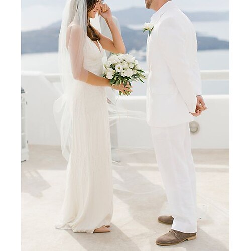 Bianco Uomo Matrimonio in spiaggia Abiti Set da 2 pezzi Tinta unita Taglio sartoriale Monopetto - 1 bottone 2023
Bianco Uomo Matrimonio in spiaggia Abiti Set da 2 pezzi Tinta unita Taglio sartoriale Monopetto - 1 bottone 2023
