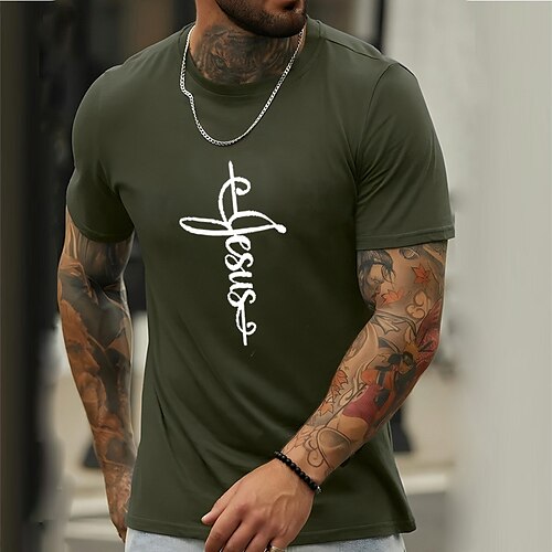 Herre T-shirt Grafiske T-shirts Cool skjorte Grafiske tryk Kors Tro Rund hals Varm Stempling Gade Ferierejse Kort Ærme Trykt mønster Tøj Designer Basale Moderne Moderne
Herre T-shirt Grafiske T-shirts Cool skjorte Grafiske tryk Kors Tro Rund hals Varm Stempling Gade Ferierejse Kort Ærme Trykt mønster Tøj Designer Basale Moderne Moderne