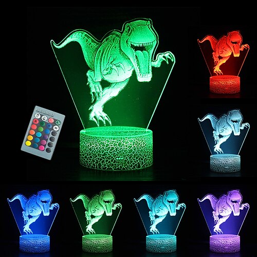 dinosaur legetøj 16 farver 3d illusion skrivebordslampe med fjernbetjening natlys til børn gaver soveværelse sengebordsdekorationer
dinosaur legetøj 16 farver 3d illusion skrivebordslampe med fjernbetjening natlys til børn gaver soveværelse sengebordsdekorationer