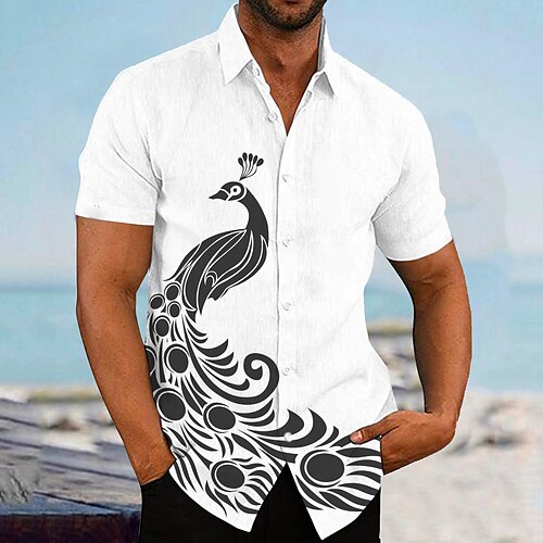 Per uomo camicia di lino Camicia estiva Camicia da spiaggia Nero Bianco Blu Manica corta Animali Collo ripiegabile Estate Informale Giornaliero Abbigliamento Stampa
Per uomo camicia di lino Camicia estiva Camicia da spiaggia Nero Bianco Blu Manica corta Animali Collo ripiegabile Estate Informale Giornaliero Abbigliamento Stampa