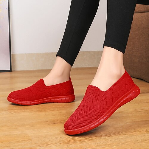 Dame Kondisko Slip-Ons Komfort Sko Flyknit sko Daglig Vandring Flade hæle Rund Tå Afslappet Minimalisme Løb Gang Flyvende vævning Hjemmesko Helfarve Sort Lys pink Rød
Dame Kondisko Slip-Ons Komfort Sko Flyknit sko Daglig Vandring Flade hæle Rund Tå Afslappet Minimalisme Løb Gang Flyvende vævning Hjemmesko Helfarve Sort Lys pink Rød