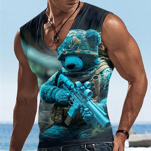 Herre Vest Top Ærmeløs T-shirt til mænd Grafisk Sjov Legetøjsbjørn V-hals Tøj 3D-udskrivning Sport Løb Uden ærmer 3D-udskrivning Designer Afslappet Muskel
Herre Vest Top Ærmeløs T-shirt til mænd Grafisk Sjov Legetøjsbjørn V-hals Tøj 3D-udskrivning Sport Løb Uden ærmer 3D-udskrivning Designer Afslappet Muskel