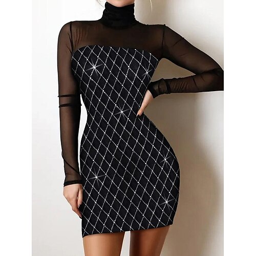Per donna Vestito da festa Aderente Vestito tubino Mini abito Nero Manica lunga Colore puro Luccicante Estate Primavera Autunno Colletto alla coreana Di tendenza Ufficio Invitati del matrimonio Da
Per donna Vestito da festa Aderente Vestito tubino Mini abito Nero Manica lunga Colore puro Luccicante Estate Primavera Autunno Colletto alla coreana Di tendenza Ufficio Invitati del matrimonio Da