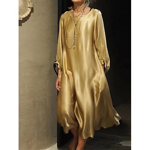 Per donna Abito lungo Abito lungo Abito casual Abito in raso Abito primaverile Liscio Di tendenza Informale Esterno Giornaliero Per uscire Largo Manica lunga Girocollo Vestito Morbido Nero Giallo
Per donna Abito lungo Abito lungo Abito casual Abito in raso Abito primaverile Liscio Di tendenza Informale Esterno Giornaliero Per uscire Largo Manica lunga Girocollo Vestito Morbido Nero Giallo