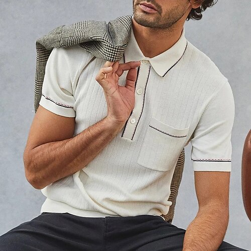 Herre Golf skjorte strikket polo Virksomhet Avslappet Knaphul Klassisk Kort Erme Stilfull Årgang عادي Knapp Lomme Sommer Hvit Golf skjorte
Herre Golf skjorte strikket polo Virksomhet Avslappet Knaphul Klassisk Kort Erme Stilfull Årgang عادي Knapp Lomme Sommer Hvit Golf skjorte