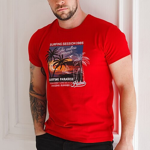 Herre Store størrelser Big Tall T skjorte T-skjorter Crewneck Rød Kort Erme utendørs Ut på byen Trykt mønster Bokstaver Kokosnøttre Klær Bomullsblanding Gatemote Stilfull Fritid
Herre Store størrelser Big Tall T skjorte T-skjorter Crewneck Rød Kort Erme utendørs Ut på byen Trykt mønster Bokstaver Kokosnøttre Klær Bomullsblanding Gatemote Stilfull Fritid