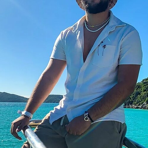 Per uomo Camicia Albero di cocco Collo ripiegabile Bianco Plus Size Esterno Da mare Manica corta Abbigliamento Moderno Retrò vintage
Per uomo Camicia Albero di cocco Collo ripiegabile Bianco Plus Size Esterno Da mare Manica corta Abbigliamento Moderno Retrò vintage