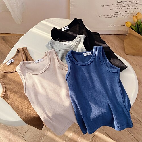 Baby Jente Tank Helfarge utendørs Crewneck Aktiv 3-7 år Sommer Brun kaffe Svart Mørkeblå
Baby Jente Tank Helfarge utendørs Crewneck Aktiv 3-7 år Sommer Brun kaffe Svart Mørkeblå