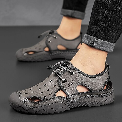 Herren Sandalen Modische Sandalen Ledersandalen Übergrössen Brautkleider schlicht Klassisch Outdoor Strand Leder Atmungsaktiv Schwarz Braun Kaki Sommer
Herren Sandalen Modische Sandalen Ledersandalen Übergrössen Brautkleider schlicht Klassisch Outdoor Strand Leder Atmungsaktiv Schwarz Braun Kaki Sommer