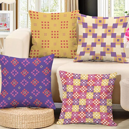 Geometrischer doppelseitiger Kissenbezug, 4 Stück, weicher dekorativer quadratischer Kissenbezug, Kissenbezug für Schlafzimmer, Wohnzimmer, Sofa, Couch, Stuhl, maschinenwaschbar
Geometrischer doppelseitiger Kissenbezug, 4 Stück, weicher dekorativer quadratischer Kissenbezug, Kissenbezug für Schlafzimmer, Wohnzimmer, Sofa, Couch, Stuhl, maschinenwaschbar