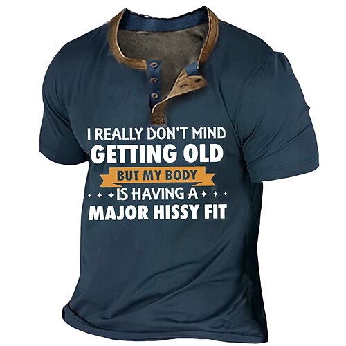 Herre Henley-skjorte T-Shirts Grafisk Bogstaver Henley Tøj 3D-udskrivning udendørs Afslappet Kortærmet Knap ned Trykt mønster Mode Designer Bekvem
Herre Henley-skjorte T-Shirts Grafisk Bogstaver Henley Tøj 3D-udskrivning udendørs Afslappet Kortærmet Knap ned Trykt mønster Mode Designer Bekvem