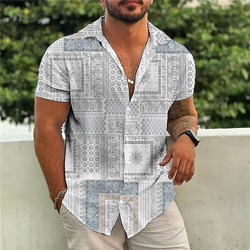 Homme Chemise Floral Tribal Imprimés Photos Rétro Vintage Col rabattu Violet Gris Plein Air Casual Manches courtes Bouton bas Imprimer Vêtement Tenue Tropique Mode Bohème Vêtement de rue
Homme Chemise Floral Tribal Imprimés Photos Rétro Vintage Col rabattu Violet Gris Plein Air Casual Manches courtes Bouton bas Imprimer Vêtement Tenue Tropique Mode Bohème Vêtement de rue