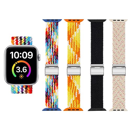Paquet de 4 Boucle solo loop Compatible avec Bracelet Apple Watch 38mm 40 mm 41mm 42mm Tressé Extensible Ajustable Nylon Bracelet de remplacement pour iwatch Series 8 7 6 5 4 3 2 1 SE
Paquet de 4 Boucle solo loop Compatible avec Bracelet Apple Watch 38mm 40 mm 41mm 42mm Tressé Extensible Ajustable Nylon Bracelet de remplacement pour iwatch Series 8 7 6 5 4 3 2 1 SE