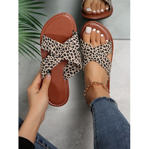 Per donna Sandali Pantofole Taglie forti Piatto minimalismo Similpelle Leopardo
Per donna Sandali Pantofole Taglie forti Piatto minimalismo Similpelle Leopardo