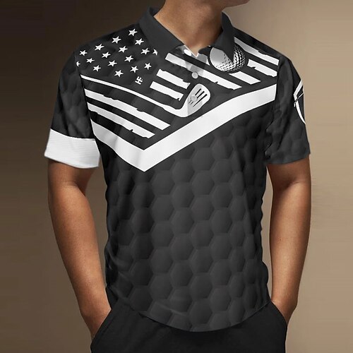 Per uomo POLO Camicia da golf Golf Stampe astratte Bandiera americana Golf Collo ripiegabile Nero Esterno Strada Maniche corte Stampa Abbigliamento Sportivo Di tendenza Streetwear Originale
Per uomo POLO Camicia da golf Golf Stampe astratte Bandiera americana Golf Collo ripiegabile Nero Esterno Strada Maniche corte Stampa Abbigliamento Sportivo Di tendenza Streetwear Originale
