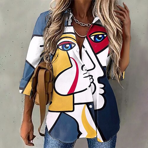 Chemise Chemisier Femme Bleu Portrait Bouton Imprimer manche longue Casual basique Col de Chemise Normal Standard Portrait S
Chemise Chemisier Femme Bleu Portrait Bouton Imprimer manche longue Casual basique Col de Chemise Normal Standard Portrait S