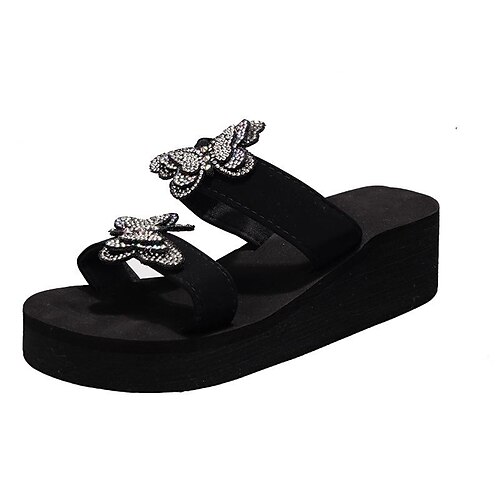 Femme Sandales Sandales à plateforme du quotidien Soirée Strass Hauteur de semelle compensée Bout rond Décontractées Satin Noir
Femme Sandales Sandales à plateforme du quotidien Soirée Strass Hauteur de semelle compensée Bout rond Décontractées Satin Noir