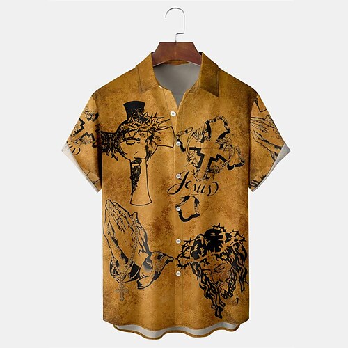 Herren Hemd Hawaiihemd Sommerhemd Grafik-Drucke Vintage Kreuz Umlegekragen Khaki Outdoor Strasse Kurze Ärmel Button-Down Bedruckt Bekleidung Tropisch Modisch Hawaiianisch Designer
Herren Hemd Hawaiihemd Sommerhemd Grafik-Drucke Vintage Kreuz Umlegekragen Khaki Outdoor Strasse Kurze Ärmel Button-Down Bedruckt Bekleidung Tropisch Modisch Hawaiianisch Designer