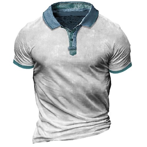Herre POLO T-skjorte Golf skjorte Grafiske trykk Aftæpning Grå utendørs Gate Kort Erme Knapp ned Trykt mønster Klær Sport Mote Gatemote Designer
Herre POLO T-skjorte Golf skjorte Grafiske trykk Aftæpning Grå utendørs Gate Kort Erme Knapp ned Trykt mønster Klær Sport Mote Gatemote Designer