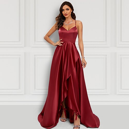 Linea-A Abiti da ballo Sensuale Vestito Formale Asimmetrico Senza maniche Con bretelline Charmeuse (armaturato) con Con balze Fessura 2023
Linea-A Abiti da ballo Sensuale Vestito Formale Asimmetrico Senza maniche Con bretelline Charmeuse (armaturato) con Con balze Fessura 2023