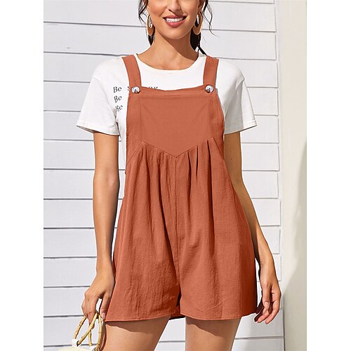 Per donna Tute A pieghe Pulsante Tinta unica Squadrata Streetwear Strada Giornaliero Standard Senza maniche Nero Vino Blu S M L Estate
Per donna Tute A pieghe Pulsante Tinta unica Squadrata Streetwear Strada Giornaliero Standard Senza maniche Nero Vino Blu S M L Estate