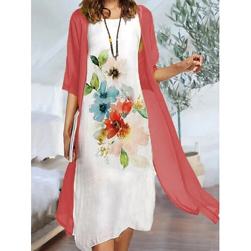 Per donna Set di vestiti a due pezzi Abito casual Abito stampato Esterno Giornaliero Streetwear Informale Stampa Vestito longuette Girocollo Manica a 3/4 Floreale Morbido Rosso Viola Verde Estate
Per donna Set di vestiti a due pezzi Abito casual Abito stampato Esterno Giornaliero Streetwear Informale Stampa Vestito longuette Girocollo Manica a 3/4 Floreale Morbido Rosso Viola Verde Estate