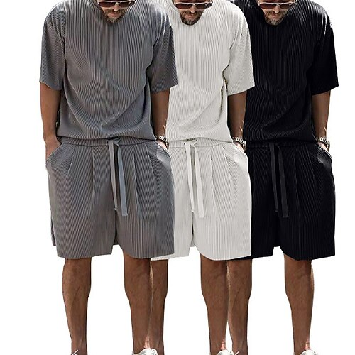 Herre T-skjorte drakter Joggedress Tennis skjorte Shorts og T-skjorte sett عادي Crew-hals Dagligdagstøy Feriereise Kort Erme 2 deler Klær Mote Gymnastik Fritid
Herre T-skjorte drakter Joggedress Tennis skjorte Shorts og T-skjorte sett عادي Crew-hals Dagligdagstøy Feriereise Kort Erme 2 deler Klær Mote Gymnastik Fritid