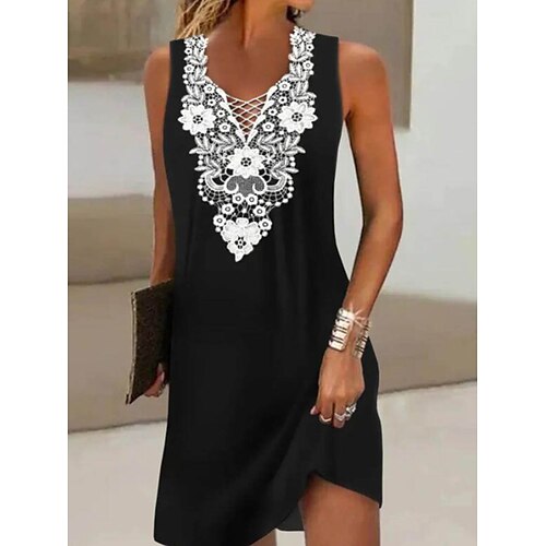Per donna Vestito casual Abito di pizzo Vestito a trapezio Floreale Pizzo Collage A V Mini abito Attivo Di tendenza Esterno Giornaliero Senza maniche Standard Nero Estate Primavera S M L XL XXL
Per donna Vestito casual Abito di pizzo Vestito a trapezio Floreale Pizzo Collage A V Mini abito Attivo Di tendenza Esterno Giornaliero Senza maniche Standard Nero Estate Primavera S M L XL XXL