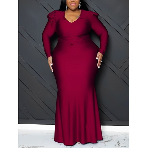 Per donna Plus Size Vestito da festa Aderente Tinta unica Abito lungo Abito lungo Manica lunga Increspato A V Elegante Feste Cammello Nero Estate Primavera XL XXL 3XL 4XL 5XL
Per donna Plus Size Vestito da festa Aderente Tinta unica Abito lungo Abito lungo Manica lunga Increspato A V Elegante Feste Cammello Nero Estate Primavera XL XXL 3XL 4XL 5XL