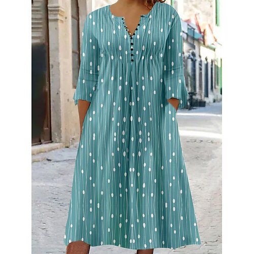 Per donna Plus Size Abito casual Abito linea A Pop art Fantasia geometrica Vestito longuette Manica a 3/4 Pulsante Tasche A V Di tendenza Esterno Blu Estate Primavera L XL XXL 3XL 4XL
Per donna Plus Size Abito casual Abito linea A Pop art Fantasia geometrica Vestito longuette Manica a 3/4 Pulsante Tasche A V Di tendenza Esterno Blu Estate Primavera L XL XXL 3XL 4XL