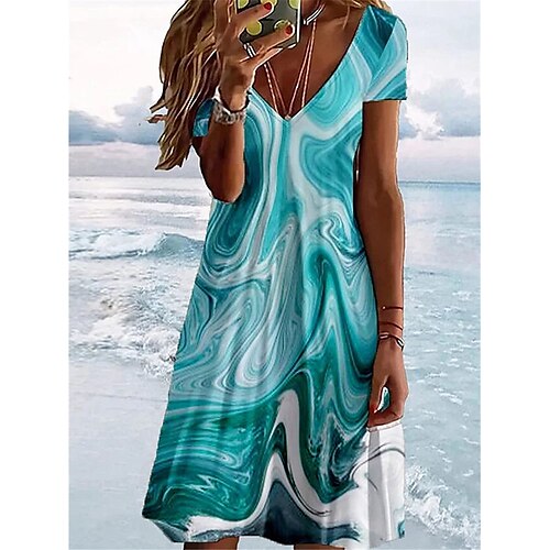 Dame Uformell kjole Sommerkjole Print kjole Marmortrykk Trykt mønster V-hals Mini kjole Aktiv Mote utendørs Daglig Kortermet Normal Blå Sommer Vår S M L XL XXL
Dame Uformell kjole Sommerkjole Print kjole Marmortrykk Trykt mønster V-hals Mini kjole Aktiv Mote utendørs Daglig Kortermet Normal Blå Sommer Vår S M L XL XXL