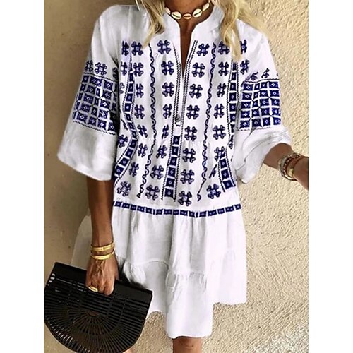 Per donna Vestito casual Vestito svasato Abito stampato Pop art Pulsante Stampa A V Mini abito Attivo Classico Giornaliero Appuntamento Mezza manica Morbido Bianco Estate Primavera S M L XL XXL
Per donna Vestito casual Vestito svasato Abito stampato Pop art Pulsante Stampa A V Mini abito Attivo Classico Giornaliero Appuntamento Mezza manica Morbido Bianco Estate Primavera S M L XL XXL