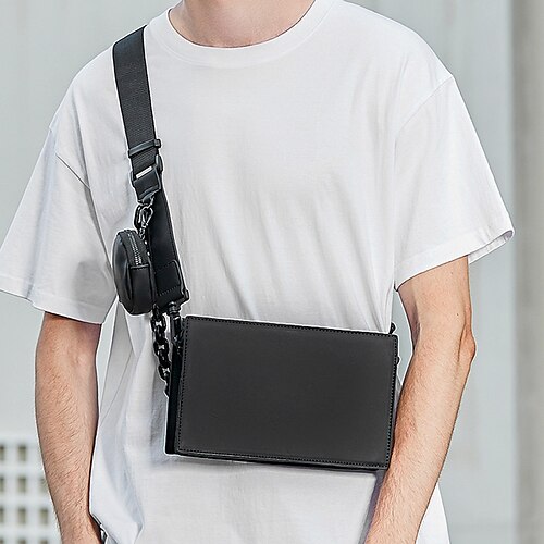 Herre Crossbody taske Skuldertaske Skoletaske Budbringertaske Slyngerygsæk PU Læder Daglig Ferie Lynlås Justérbar Vandtæt Letvægt Helfarve Sort
Herre Crossbody taske Skuldertaske Skoletaske Budbringertaske Slyngerygsæk PU Læder Daglig Ferie Lynlås Justérbar Vandtæt Letvægt Helfarve Sort