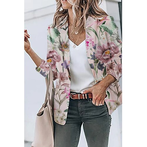 Dame Blazer Feriereise Knapp Blomstret Enkel Normal Yttertøy Langermet Vår Rosa S
Dame Blazer Feriereise Knapp Blomstret Enkel Normal Yttertøy Langermet Vår Rosa S