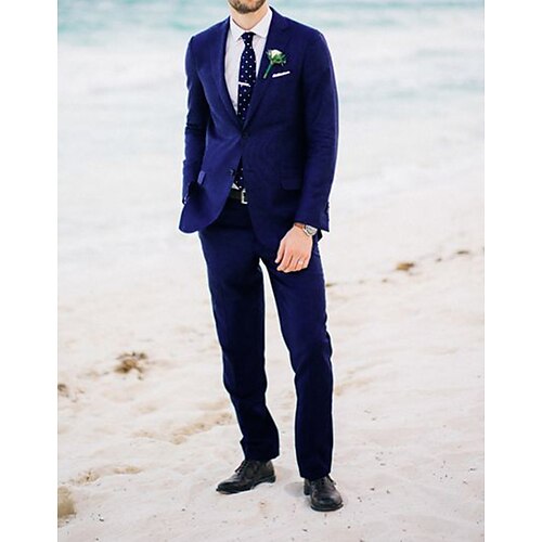 Blu Uomo Matrimonio in spiaggia Abiti Set da 2 pezzi Tinta unita Taglio sartoriale Monopetto - 2 bottoni 2023
Blu Uomo Matrimonio in spiaggia Abiti Set da 2 pezzi Tinta unita Taglio sartoriale Monopetto - 2 bottoni 2023