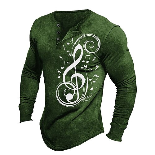 Herre Henly-skjorte Grafiske T-skjorter 100% bomullssyre-vaskeskjorte Grafiske trykk Musikk Hobby Henley Trykt mønster Avslappet Dagligdagstøy Langermet Trykt mønster Klær 100 % bomull Designer Bekvem
Herre Henly-skjorte Grafiske T-skjorter 100% bomullssyre-vaskeskjorte Grafiske trykk Musikk Hobby Henley Trykt mønster Avslappet Dagligdagstøy Langermet Trykt mønster Klær 100 % bomull Designer Bekvem