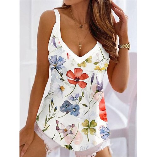 Mulheres Malha Íntima Vermelho Azul Marinha Azul Floral Imprimir Sem Manga Casual Feriado Básico Decote V Padrão Tema Flores S
Mulheres Malha Íntima Vermelho Azul Marinha Azul Floral Imprimir Sem Manga Casual Feriado Básico Decote V Padrão Tema Flores S