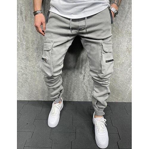 

Men's Cargo Pants Cargo Trousers Joggers Trousers Flap Pocket Plain Comfort Breathable Outdoor Daily Going out Fashion Streetwear Black Army Green